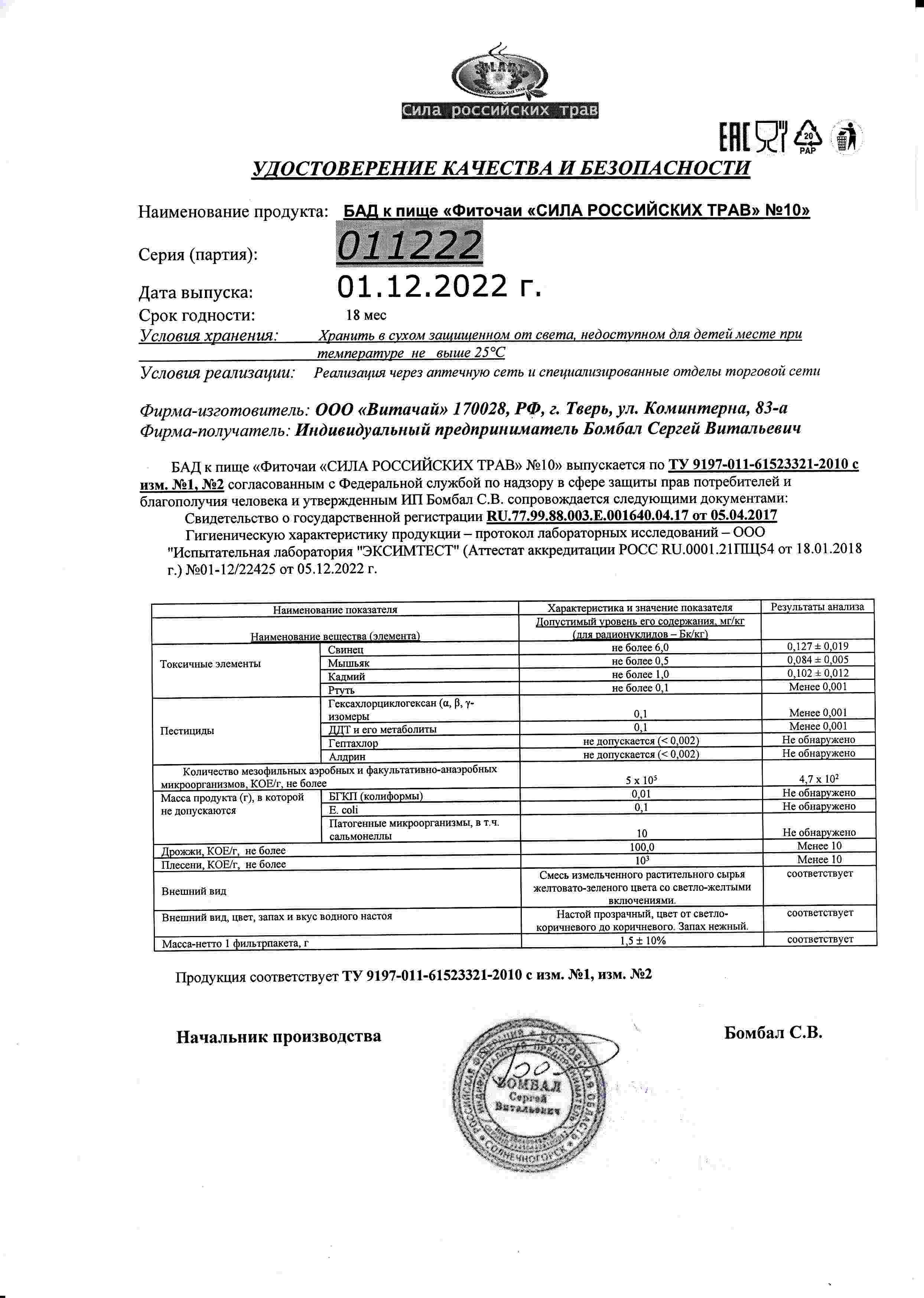 Паспорт №122022